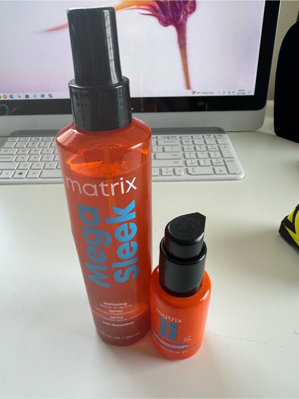 Matix Mega Sleek Orange Hair Serum & Spray - Mega Sleek